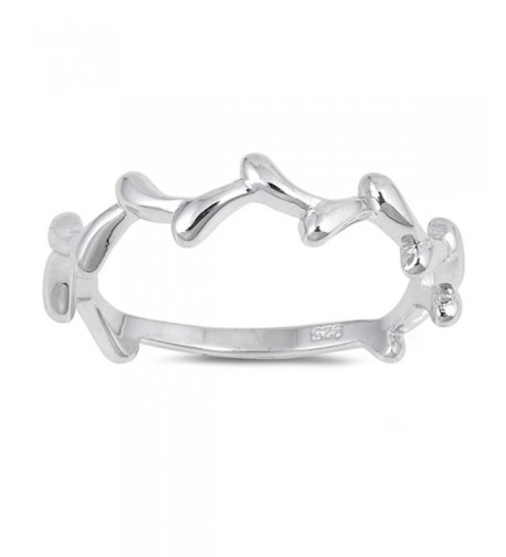 Thorn Stackable Curved Sterling Silver