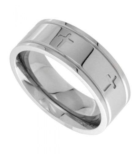 Surgical Steel Cross Wedding Comfort fit