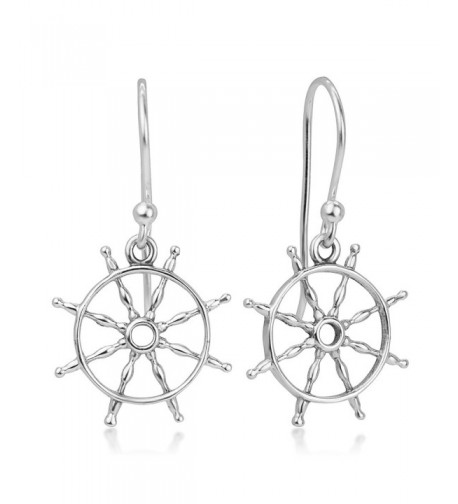 Sterling Silver Sailor Symbol Earrings