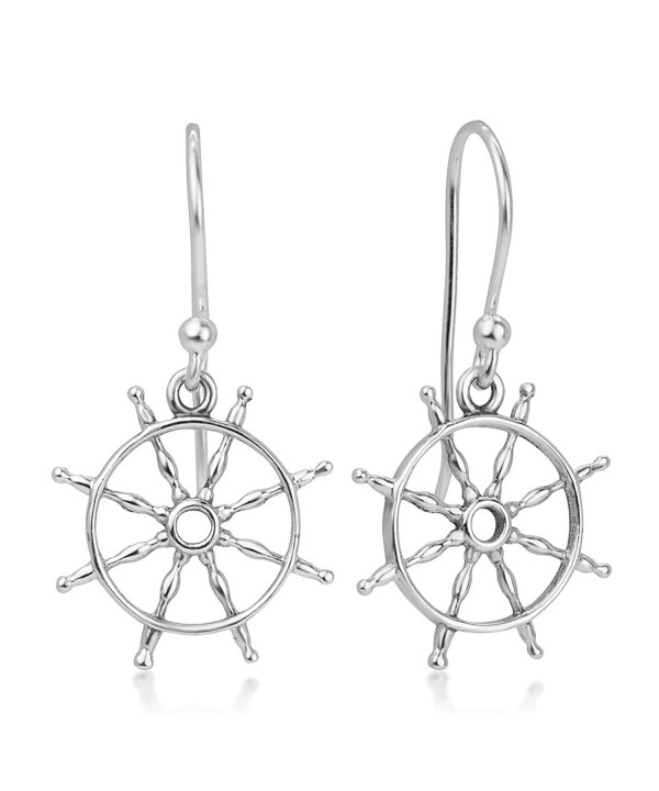 Sterling Silver Sailor Symbol Earrings