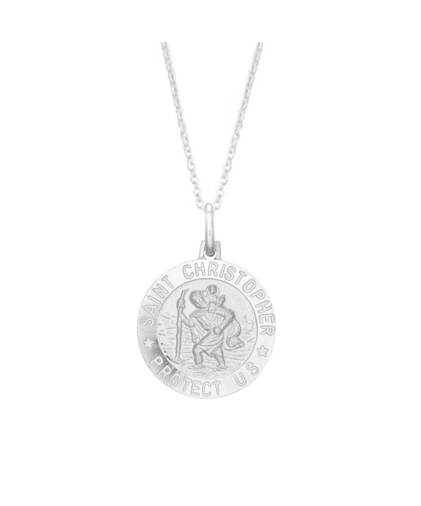 Sterling Silver Christopher Pendant Necklace