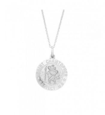 Sterling Silver Christopher Pendant Necklace