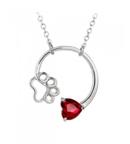 Silver Birthstone Crystal Pendant Necklace