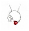 Silver Birthstone Crystal Pendant Necklace