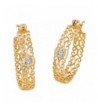 Zirconia Sterling Silver Filigree Earrings