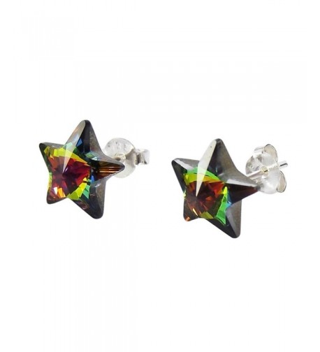 Rainbow Crystal Sterling Silver Earrings