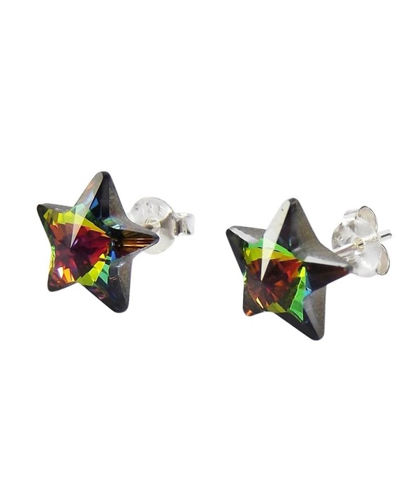 Rainbow Crystal Sterling Silver Earrings