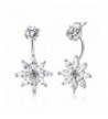 Mytys Double Flower Zirconia Earrings