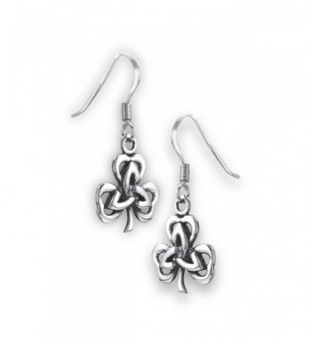 Sterling Silver Shamrock Triquetra Earrings