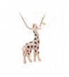 SENFAI Giraffe Crystal Sweater Necklace