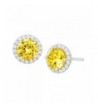 Earrings Yellow Swarovski Zirconia Sterling