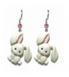 White Easter Dangle Earrings H066