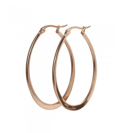 Plated Stainless Click Top Earrings 47 7mm