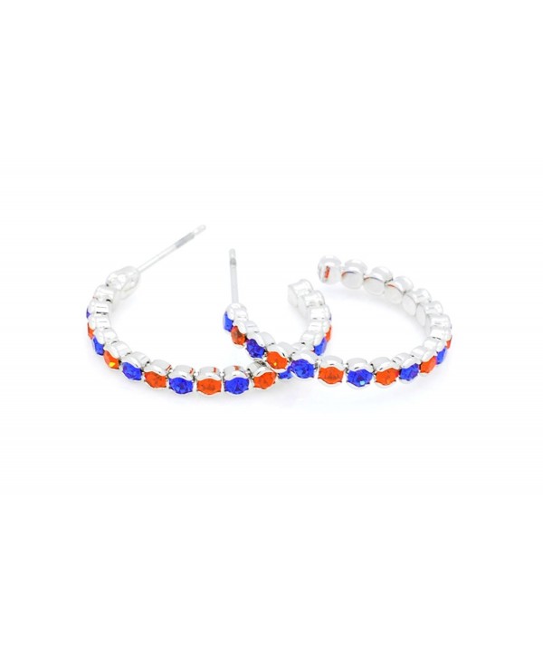 DELUXE CRYSTAL HOOP EARRINGS LIGHTWEIGHT