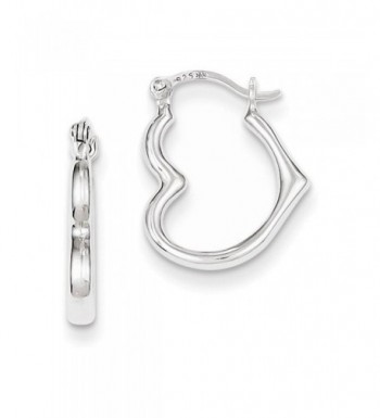 Sterling Silver Rhodium Hoop Earrings