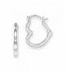 Sterling Silver Rhodium Hoop Earrings