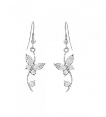 Glamorousky Butterfly Earrings Austrian Crystals