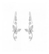 Glamorousky Butterfly Earrings Austrian Crystals