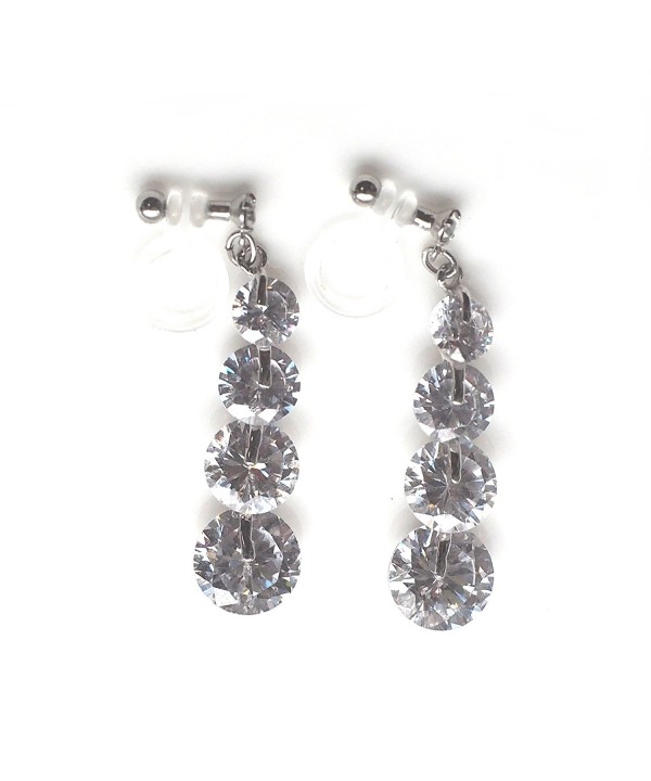 Miyabi Grace Invisible Earrings Zirconia