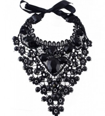 Nataliya Choker Necklaces Black Bead