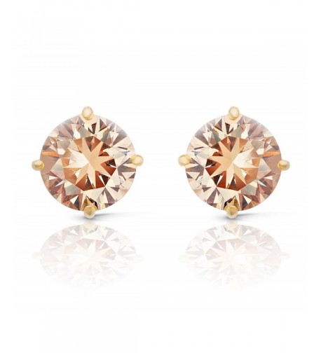 JanKuo Jewelry Champagne Zirconia Earrings