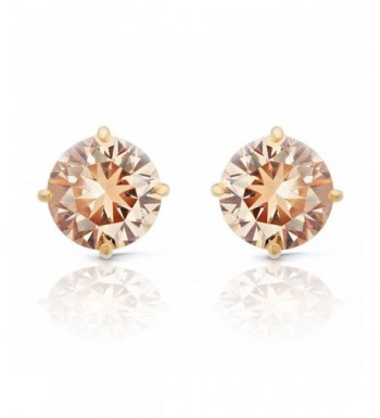 JanKuo Jewelry Champagne Zirconia Earrings