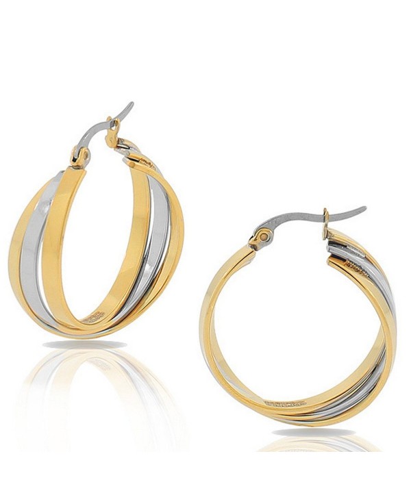 EDFORCE Stainless Multi Tone Multi Bangle Earrings