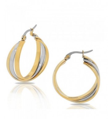 EDFORCE Stainless Multi Tone Multi Bangle Earrings