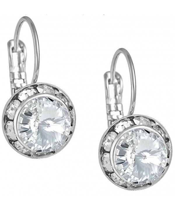 Austrian Crystal Silver Framed Earrings