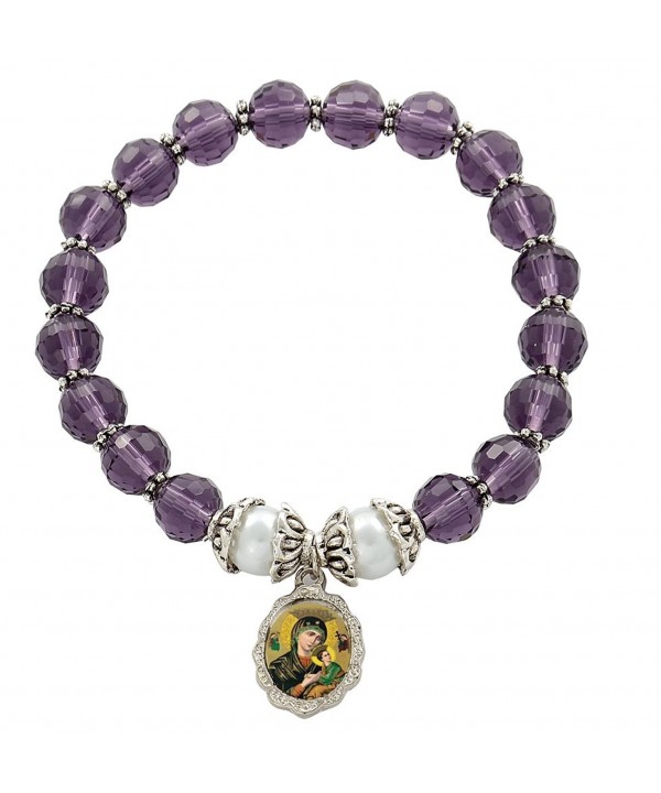 Perpetual Medal Bracelet Amethyst Crystal