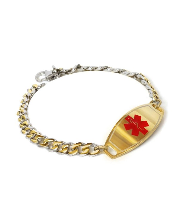 MyIDDr Engraved Medical Bracelet Stainless