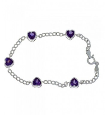 Created Alexandrite Bracelet Sterling Rhodium