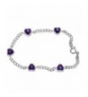 Created Alexandrite Bracelet Sterling Rhodium