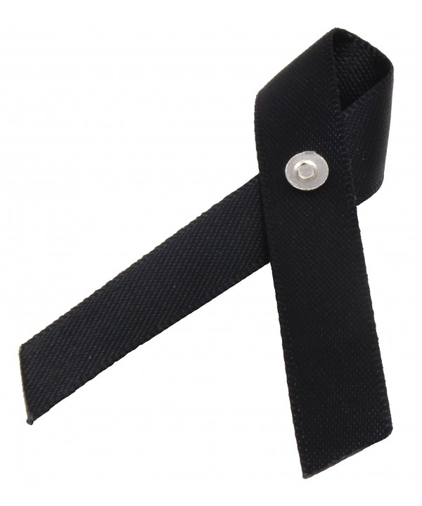 Black Ribbon Awareness Fabric Lapel