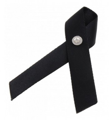 Black Ribbon Awareness Fabric Lapel