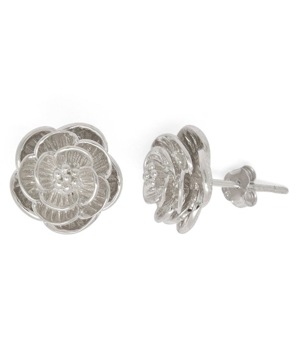 Sterling Silver Blooming Flower Earrings