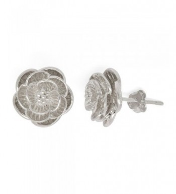 Sterling Silver Blooming Flower Earrings
