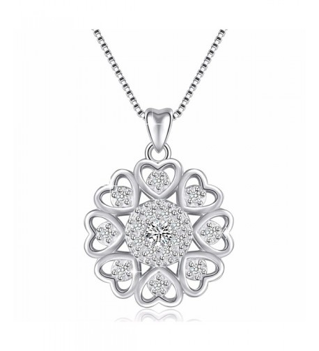 Sterling Zirconia Vintage Pendant Necklace