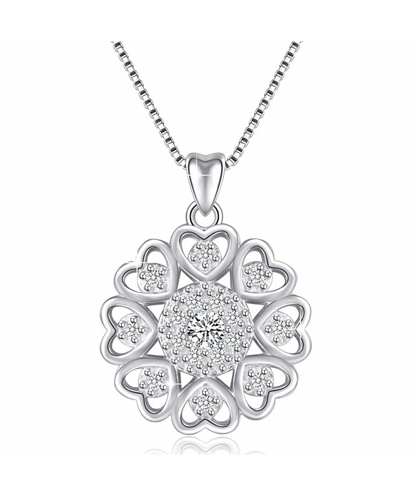 Sterling Zirconia Vintage Pendant Necklace