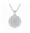 Sterling Zirconia Vintage Pendant Necklace