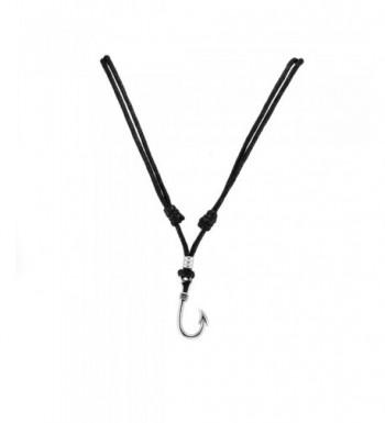 Fish Pendant Adjustable Black Necklace