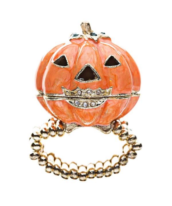 Halloween Jewelry Locket Pumpkin Stretch
