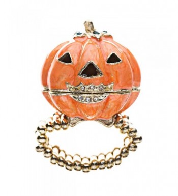 Halloween Jewelry Locket Pumpkin Stretch