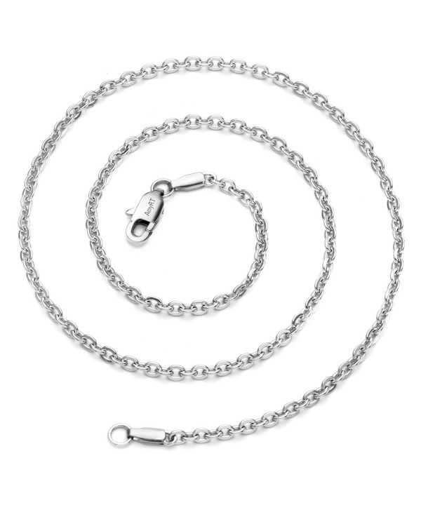 AmyRT Jewelry Titanium Silver Necklaces