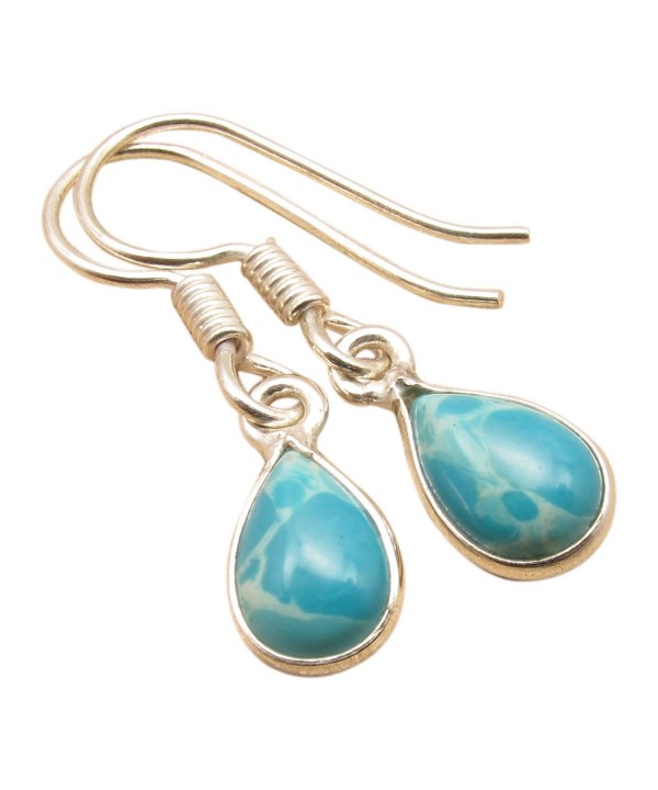 Natural LARIMAR Little Earrings Jewelry