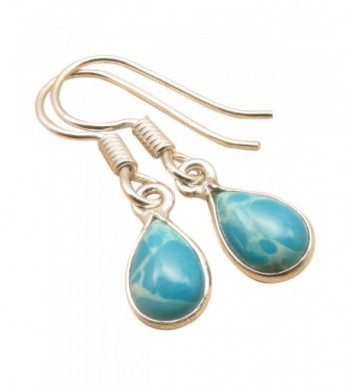 Natural LARIMAR Little Earrings Jewelry