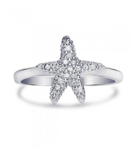 Sterling Silver Cubic Zirconia Starfish