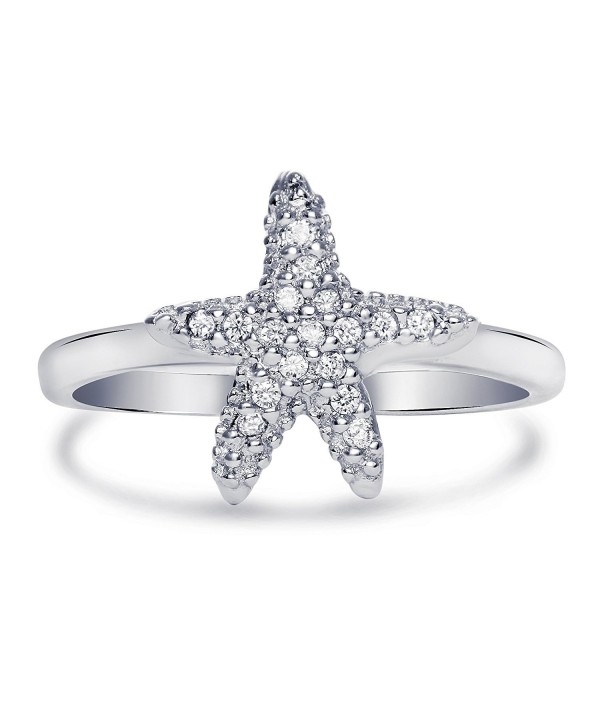 Sterling Silver Cubic Zirconia Starfish