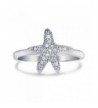 Sterling Silver Cubic Zirconia Starfish