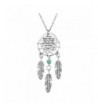 MJARTORIA Dangling Filigree Dreamcatcher Necklace